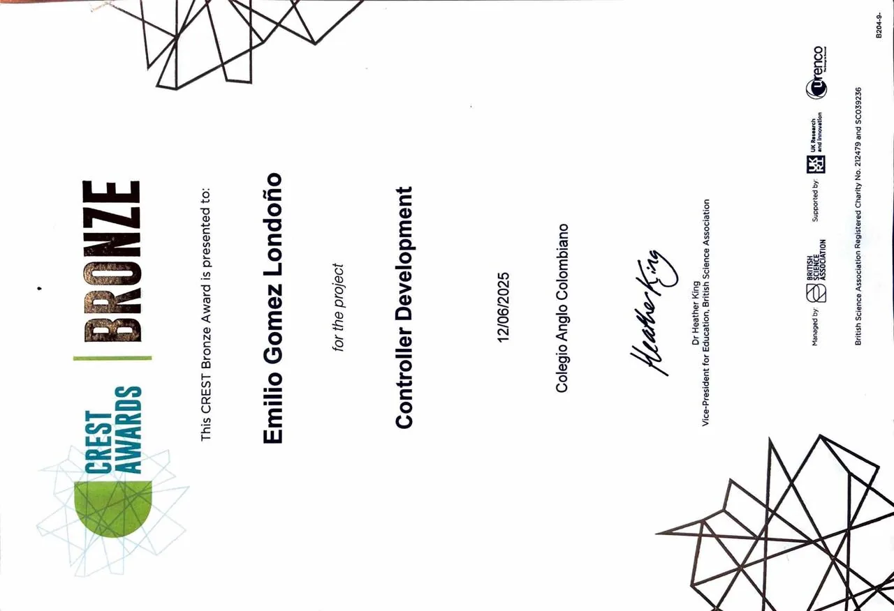 CREST Bronze Award certificate