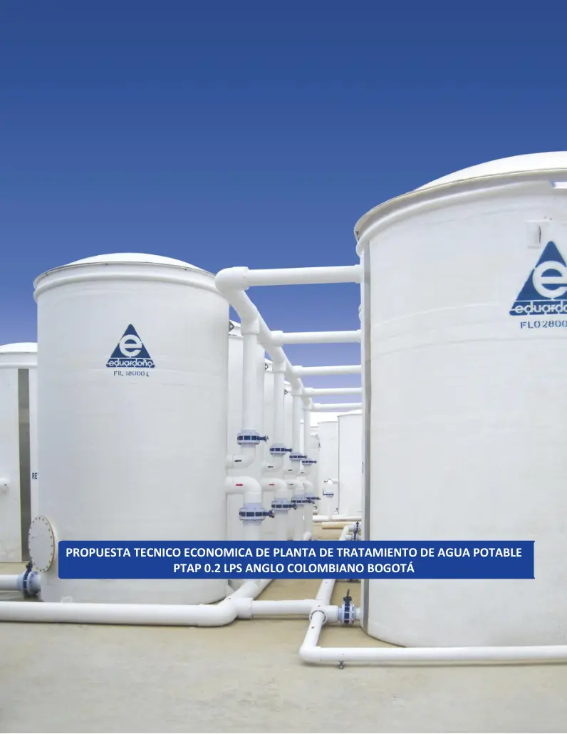Rainwater treatment plant proposal